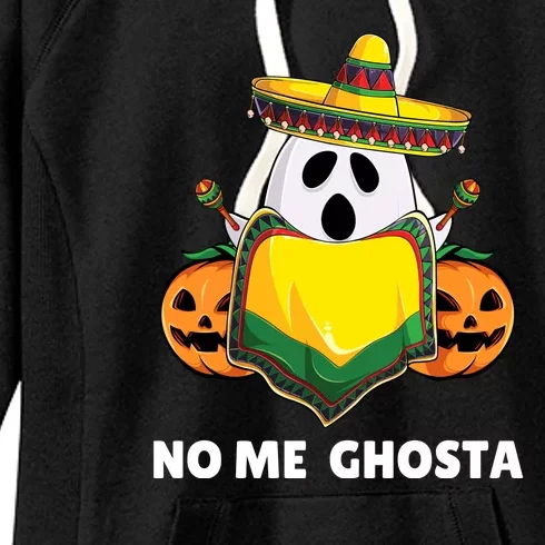 No Me Ghosta Gusta Funny Mexican Halloween Ghost Boo Women's Fleece Hoodie