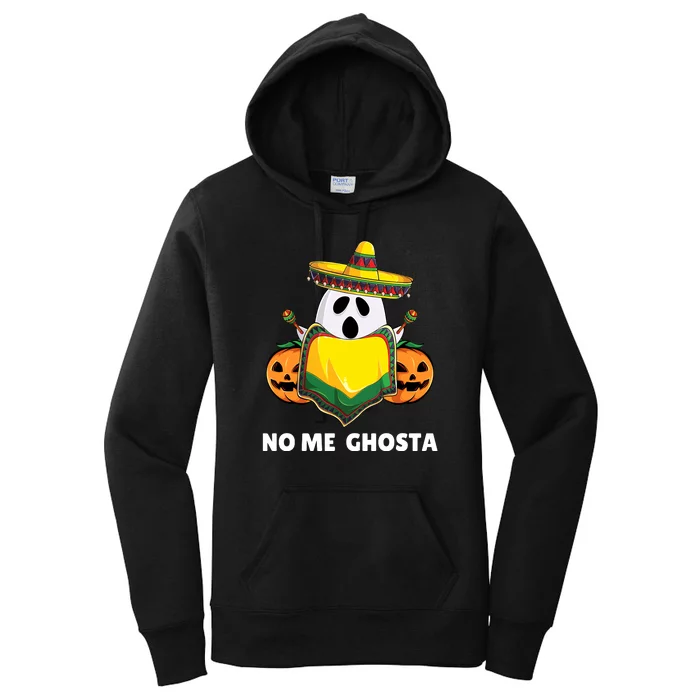 No Me Ghosta Gusta Funny Mexican Halloween Ghost Boo Women's Pullover Hoodie