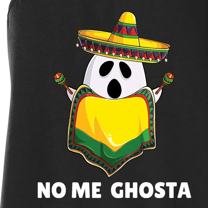 No Me Ghosta Gusta Funny Mexican Halloween Ghost Boo Women's Racerback Tank