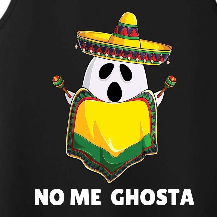 No Me Ghosta Gusta Funny Mexican Halloween Ghost Boo Performance Tank