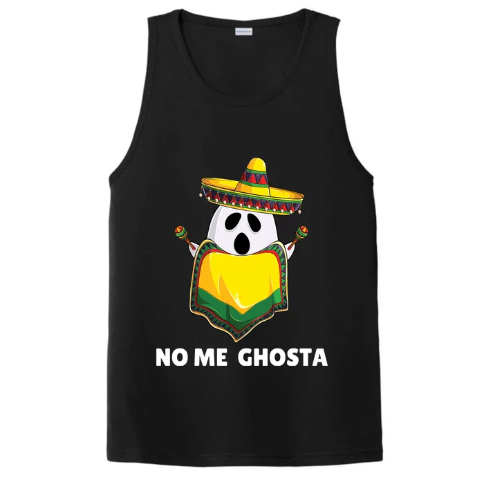 No Me Ghosta Gusta Funny Mexican Halloween Ghost Boo Performance Tank