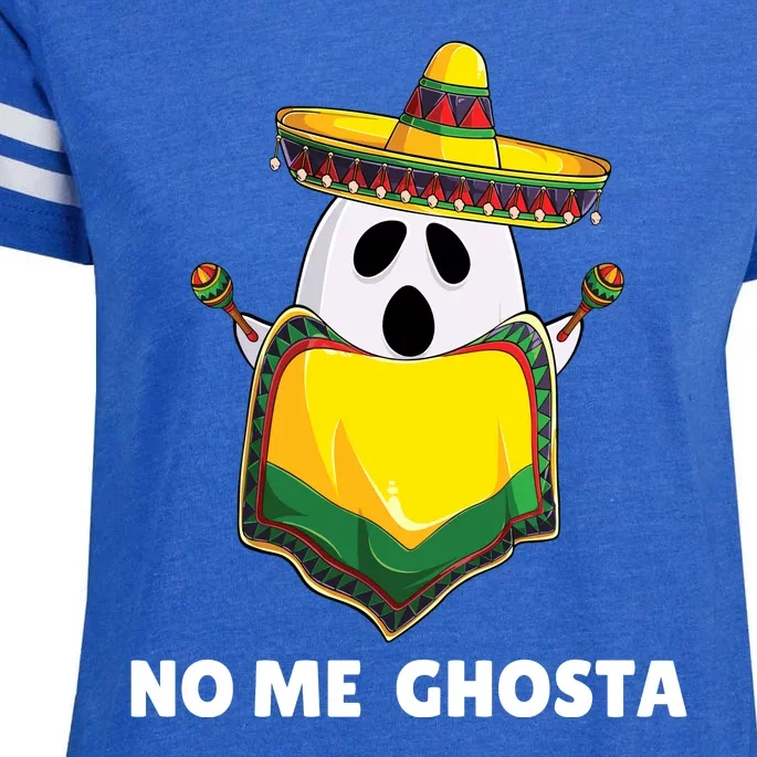 No Me Ghosta Gusta Funny Mexican Halloween Ghost Boo Enza Ladies Jersey Football T-Shirt