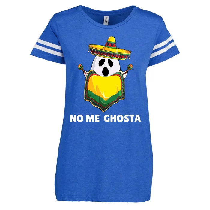 No Me Ghosta Gusta Funny Mexican Halloween Ghost Boo Enza Ladies Jersey Football T-Shirt