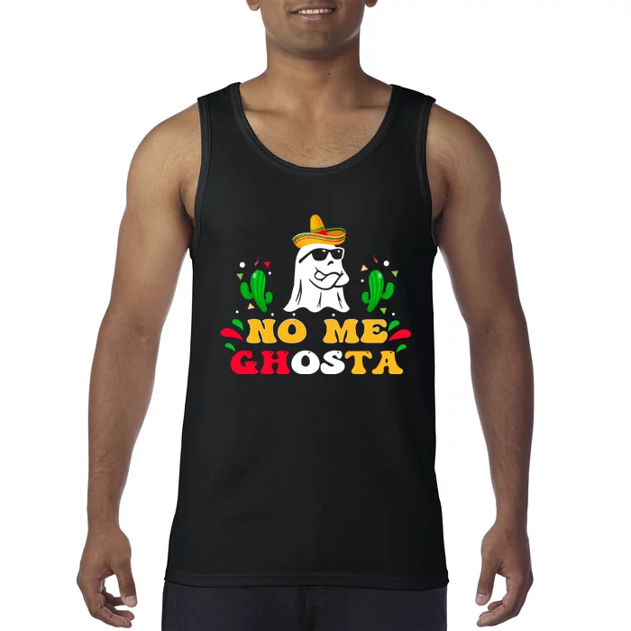 No Me Ghosta Gusta Funny Mexican Halloween Ghost Boo Tank Top