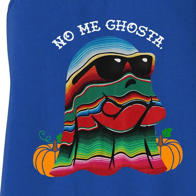 No Me Ghosta Funny Mexican Halloween Ghost Women's Racerback Tank