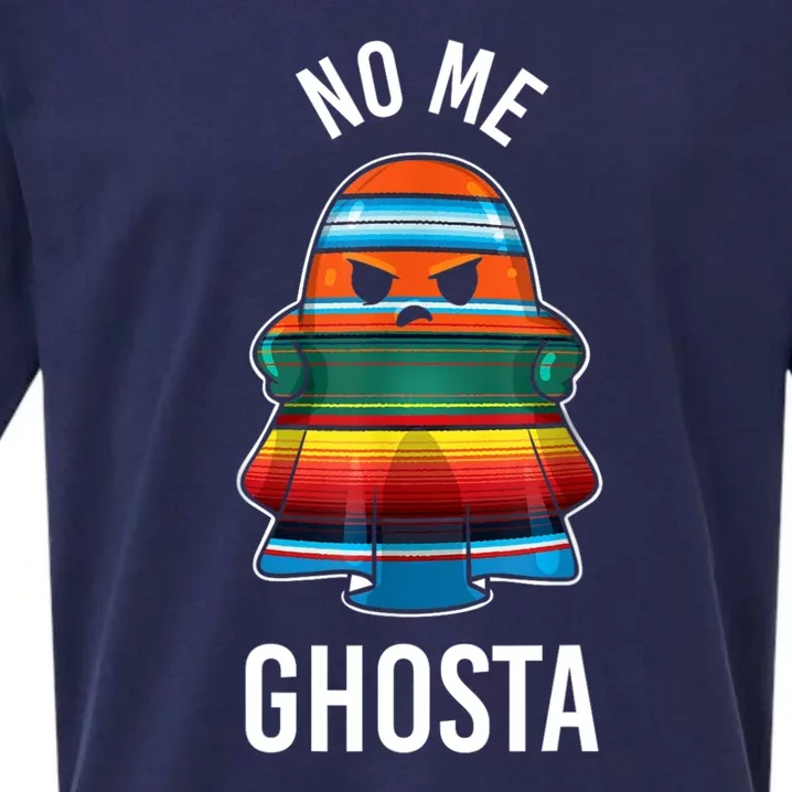 No Me Ghosta Funny Mexican Halloween Ghost Sueded Cloud Jersey T-Shirt