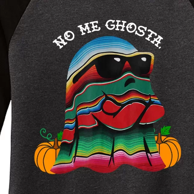 No Me Ghosta Funny Mexican Halloween Ghost Women's Tri-Blend 3/4-Sleeve Raglan Shirt