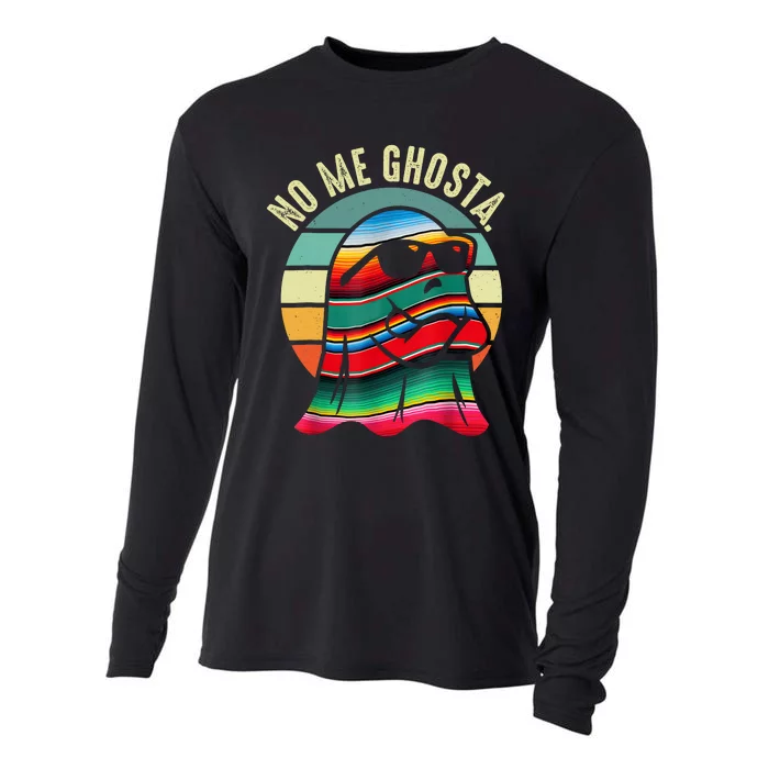 No Me Ghosta Funny Mexican Halloween Cute Ghost Vintage Cooling Performance Long Sleeve Crew