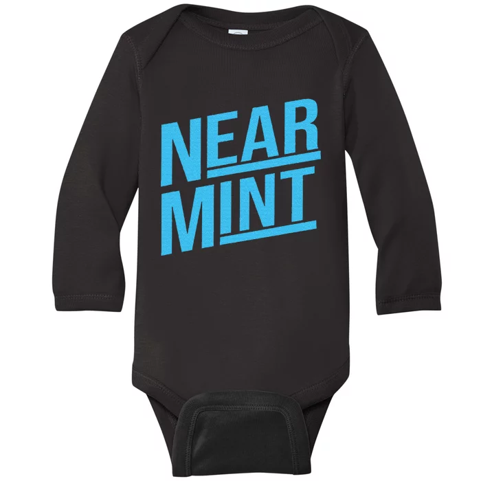 Near Mint Grade Funny Baseball Card Collector Trading Cards Baby Long Sleeve Bodysuit