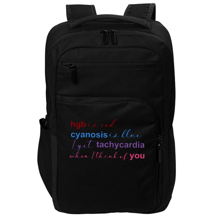 Nurse Medical Humor Poem Valentines Day Impact Tech Backpack