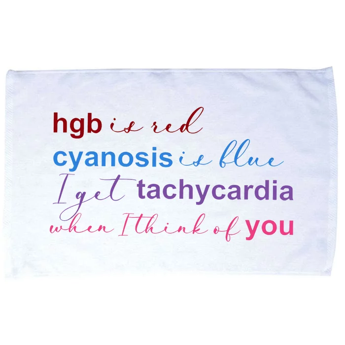 Nurse Medical Humor Poem Valentines Day Microfiber Hand Towel