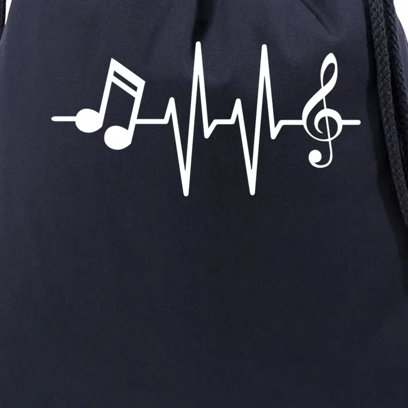 Notes Music Heartbeat Gift Drawstring Bag