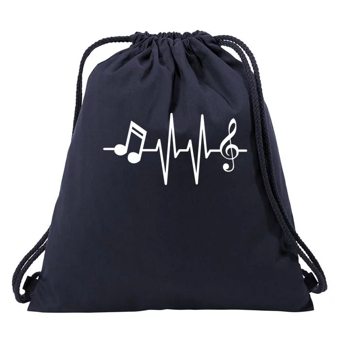 Notes Music Heartbeat Gift Drawstring Bag