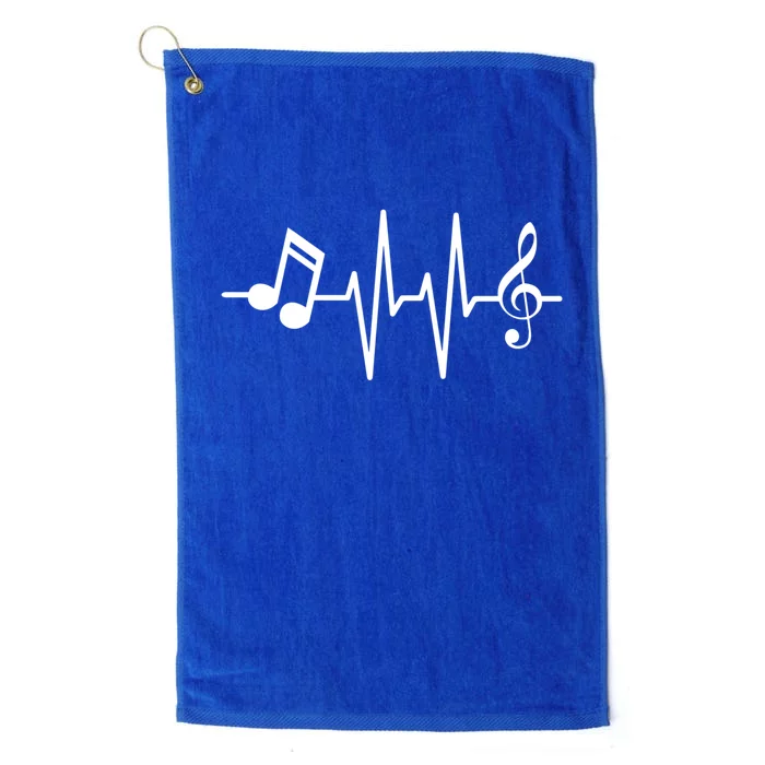 Notes Music Heartbeat Gift Platinum Collection Golf Towel