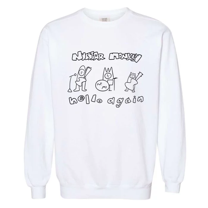 Nuclear Monkey Hello Again Garment-Dyed Sweatshirt