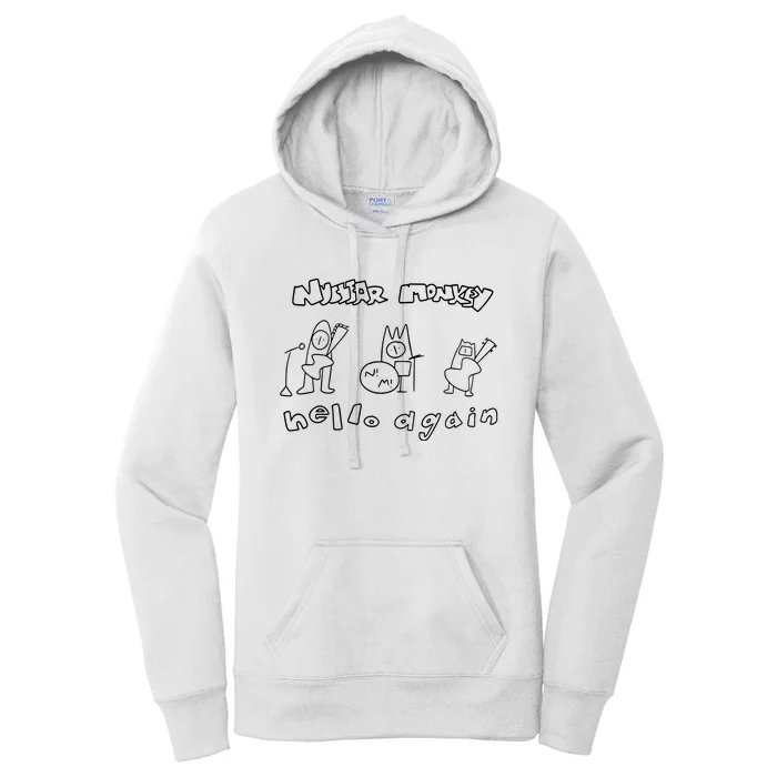 Nuclear Monkey Hello Again Women's Pullover Hoodie