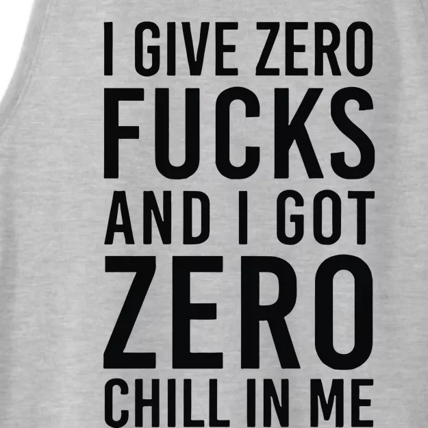 Nicki Minaj I Give Zero Fuck And I Got Zero Chill In Me Ladies Tri-Blend Wicking Tank