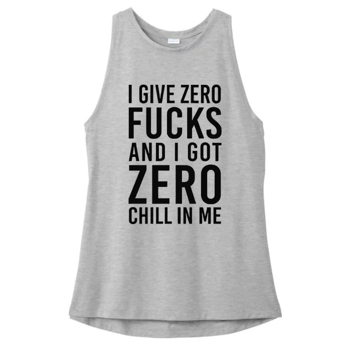 Nicki Minaj I Give Zero Fuck And I Got Zero Chill In Me Ladies Tri-Blend Wicking Tank