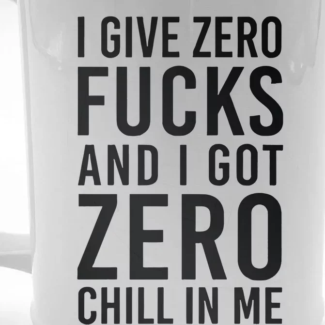 Nicki Minaj I Give Zero Fuck And I Got Zero Chill In Me Front & Back Beer Stein