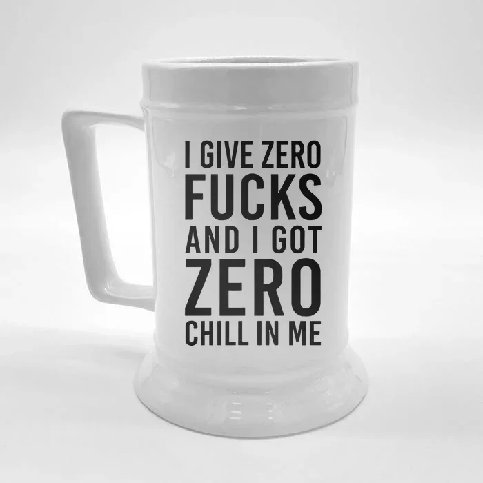 Nicki Minaj I Give Zero Fuck And I Got Zero Chill In Me Front & Back Beer Stein