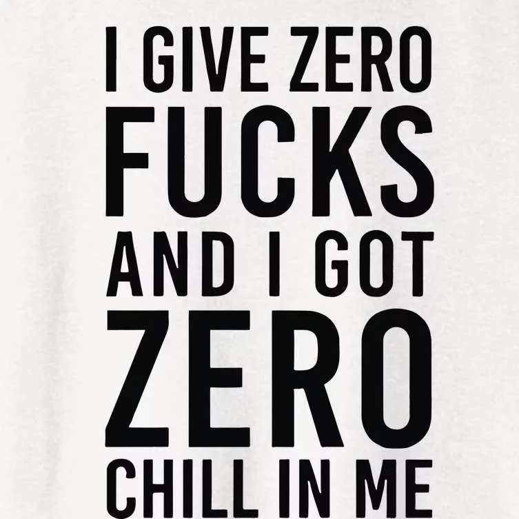 Nicki Minaj I Give Zero Fuck And I Got Zero Chill In Me Women's Crop Top Tee