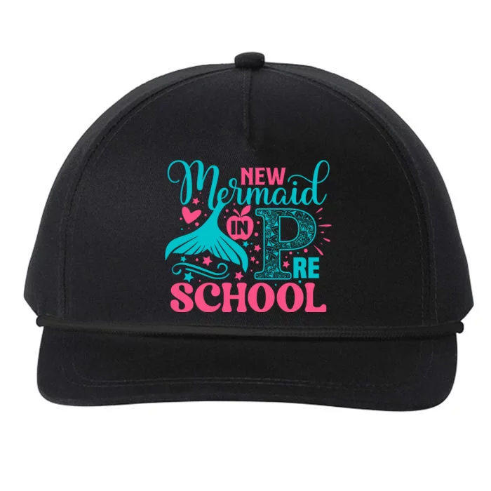 New Mermaid In Preschool Mermaid Back To School Girl Gift Snapback Five-Panel Rope Hat