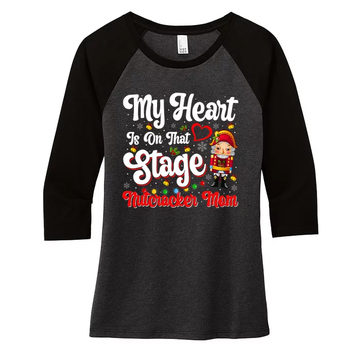 Nutcracker Mom Love Ballet Dance Mom Women's Tri-Blend 3/4-Sleeve Raglan Shirt