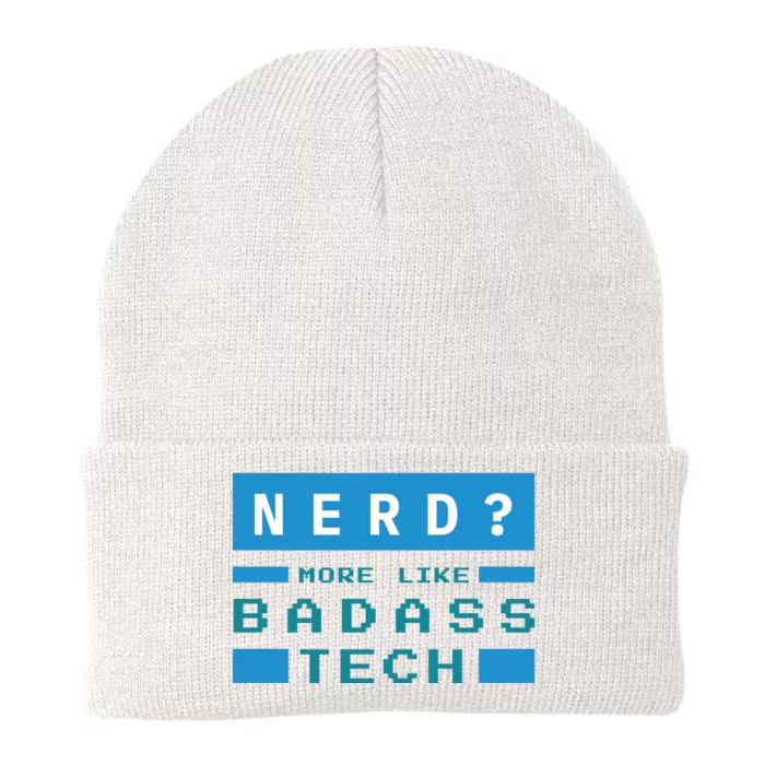 Nerd More Like Badass Tech Knit Cap Winter Beanie