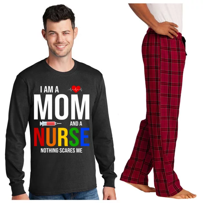 Nurse Mom Life Nurses Day Week Nursing Mother's Day Gift Long Sleeve Pajama Set