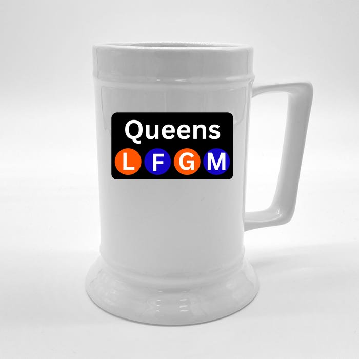 Ny Mets Lfgm Queens Front & Back Beer Stein