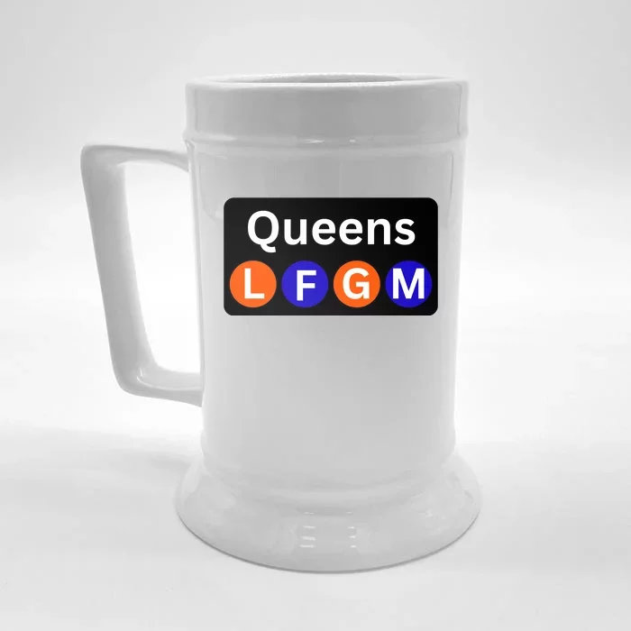 Ny Mets Lfgm Queens Front & Back Beer Stein