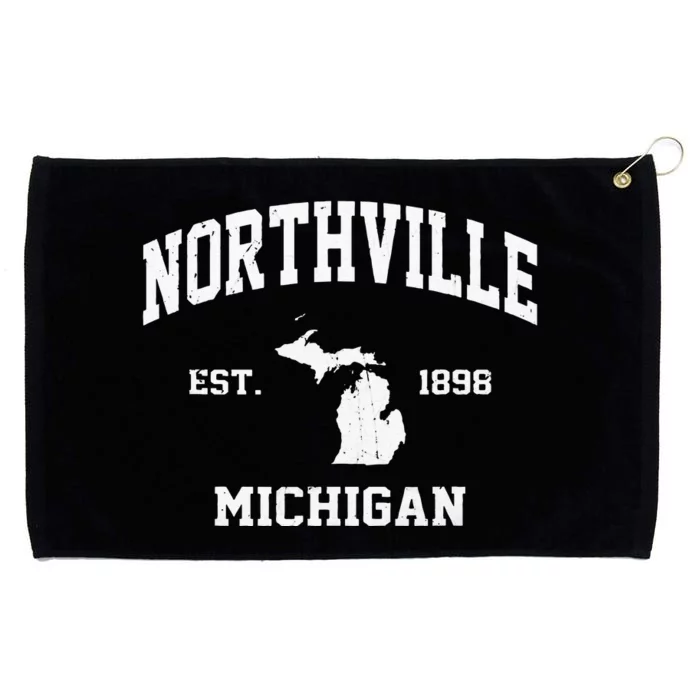 Northville Michigan MI Vintage State Athletic Style Grommeted Golf Towel