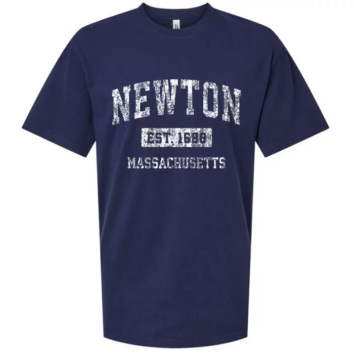 Newton Massachusetts Ma Vintage Sports Established Sueded Cloud Jersey T-Shirt