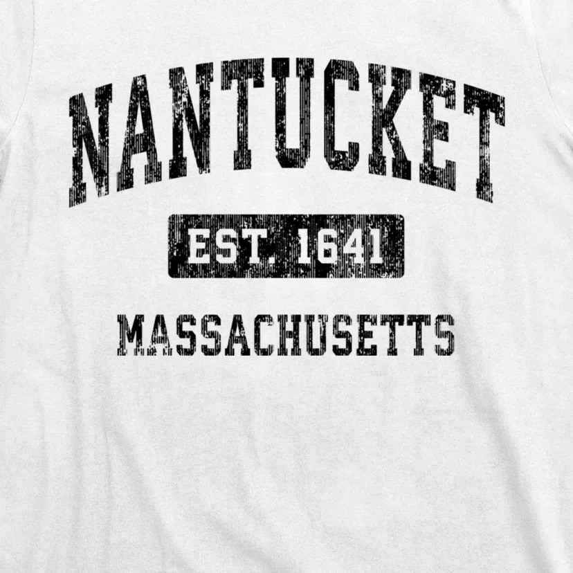 Nantucket Massachusetts Ma Vintage Established Sports Design T-Shirt