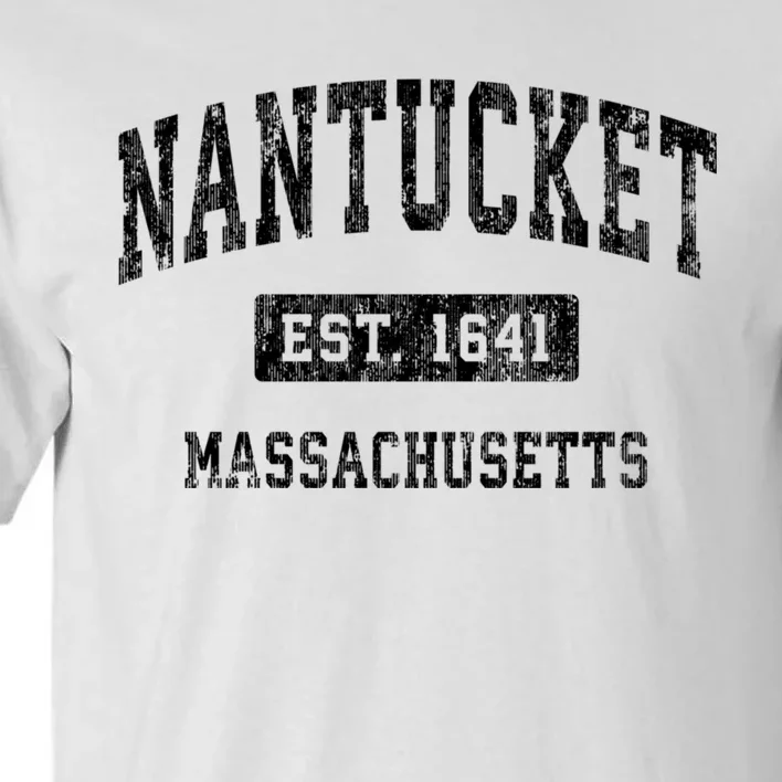 Nantucket Massachusetts Ma Vintage Established Sports Design Tall T-Shirt