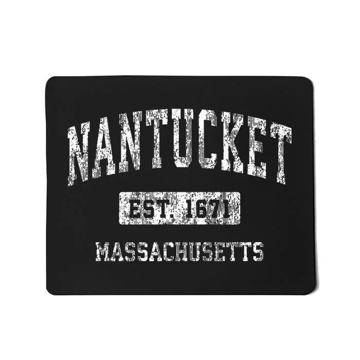 Nantucket Massachusetts Ma Vintage Sports Established Mousepad