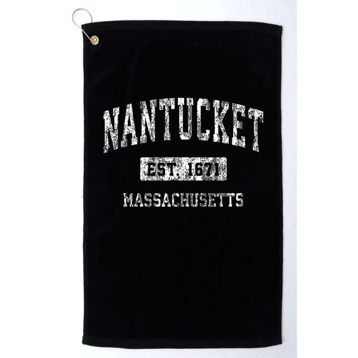 Nantucket Massachusetts Ma Vintage Sports Established Platinum Collection Golf Towel