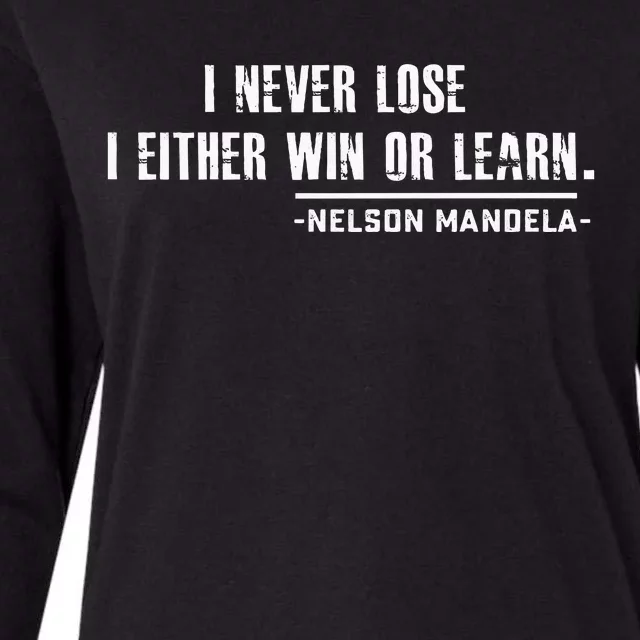 Nelson MandelaS Motivational Womens Cotton Relaxed Long Sleeve T-Shirt