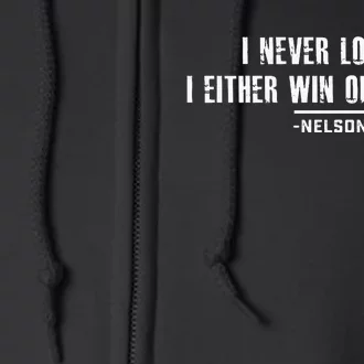 Nelson MandelaS Motivational Full Zip Hoodie