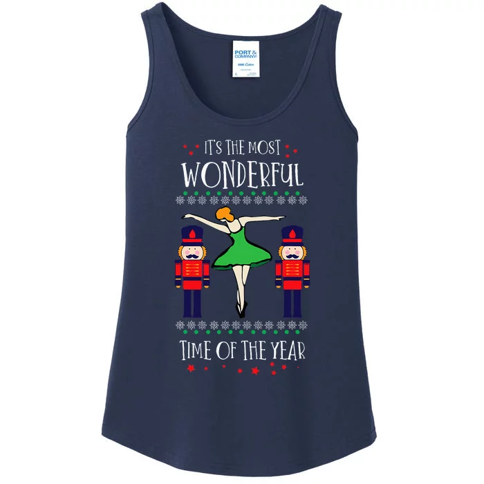 Nutcracker Mom Most Wonderful Tome Of The Year Ballet Xmas Ladies Essential Tank