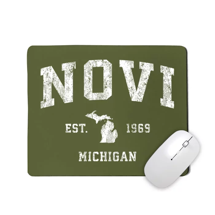 Novi Michigan Mi Vintage Athletic Sports Mousepad