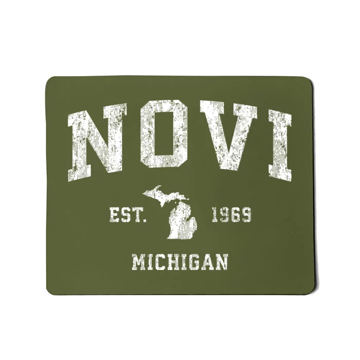 Novi Michigan Mi Vintage Athletic Sports Mousepad