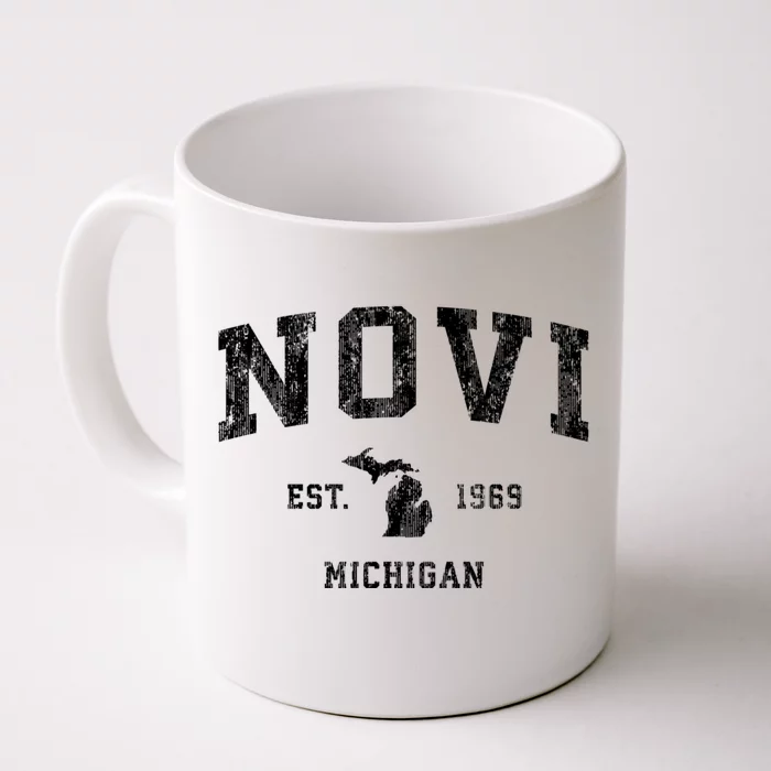 Novi Michigan Mi Vintage Athletic Sports Front & Back Coffee Mug