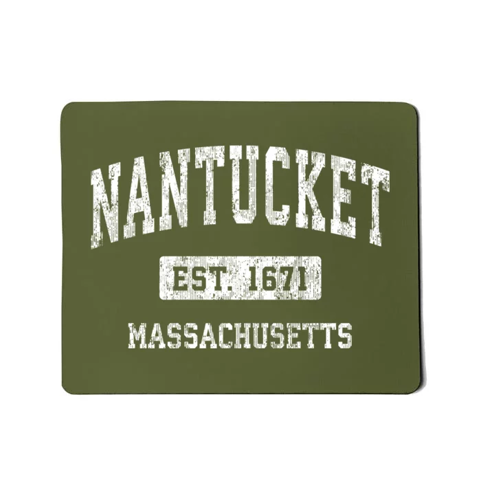 Nantucket Massachusetts Ma Vintage Sports Established Mousepad