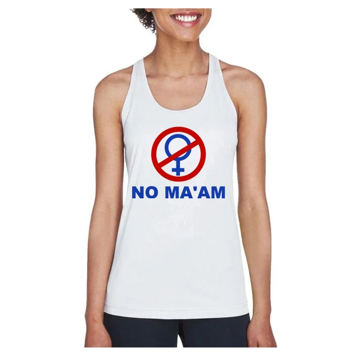 No Maam Married With Children No Maam Women's Racerback Tank