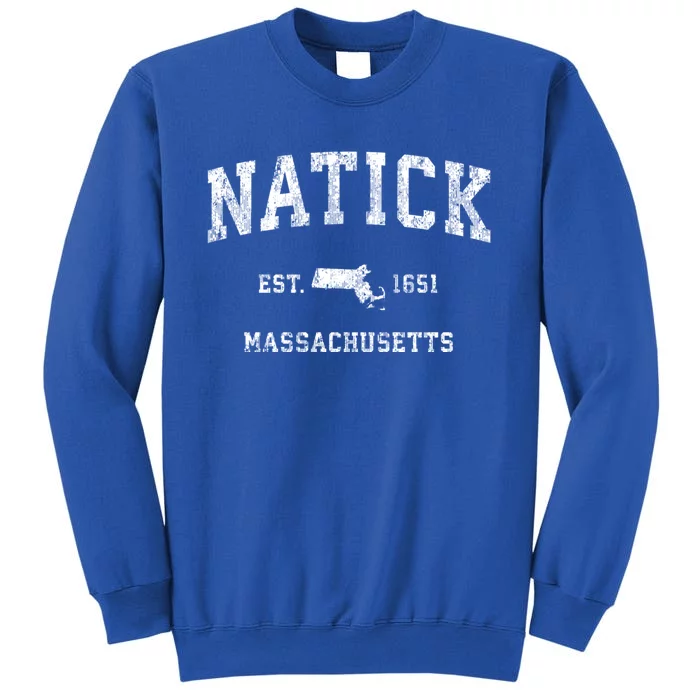 Natick Massachusetts Ma Vintage Athletic Sports Tall Sweatshirt