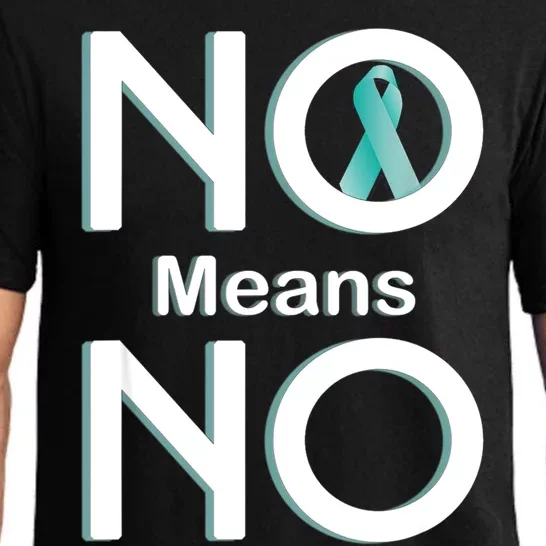 No Means No Sexual Assault Awareness Month Cute Gift Pajama Set