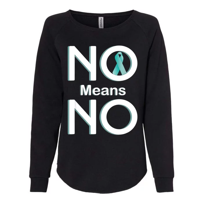 No Means No Sexual Assault Awareness Month Cute Gift Womens California Wash Sweatshirt