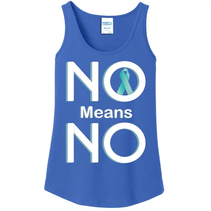 No Means No Sexual Assault Awareness Month Cute Gift Ladies Essential Tank