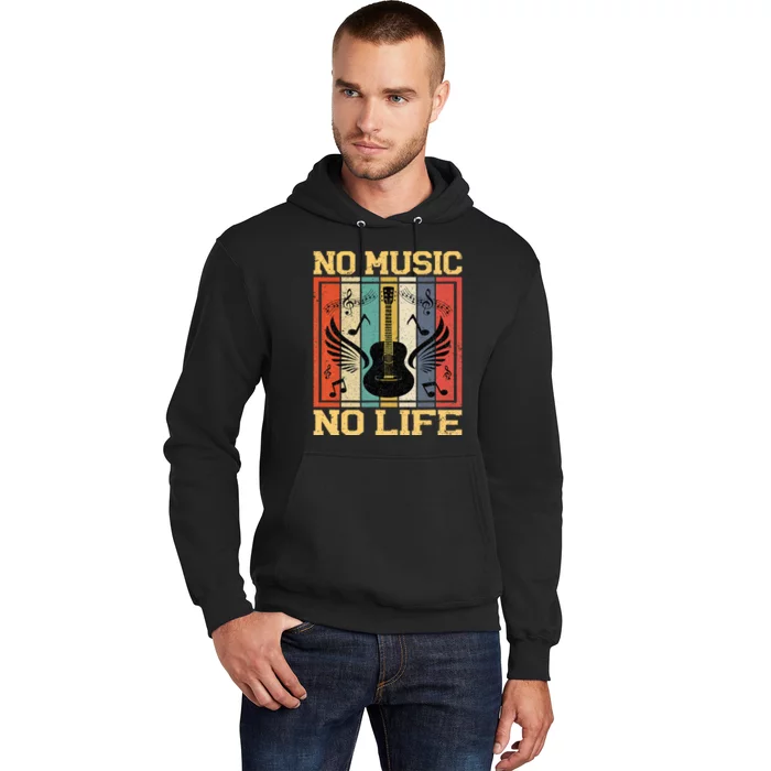 No Music No Life Musical Notes Musician Hoodie